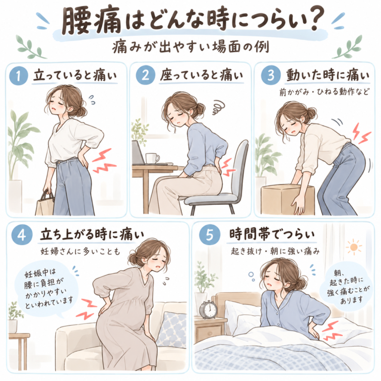 【腰が痛い】 のは 【どんな時？】