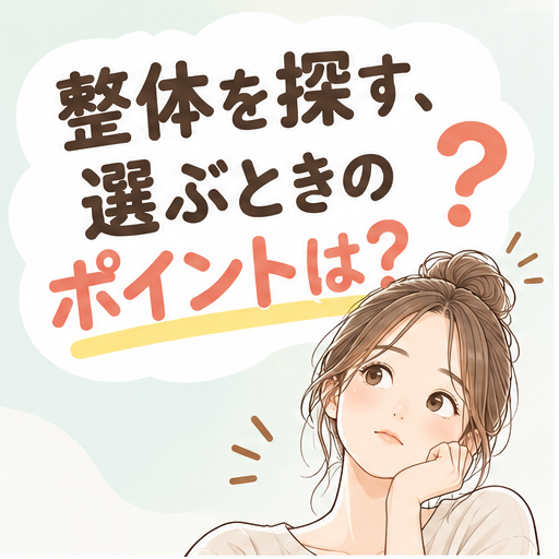 整体を選ぶ時に見るべき【５つのポイント】(施術者の田中目線)